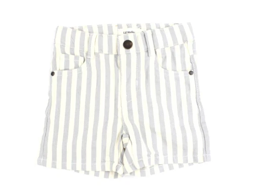 Lil Atelier limestone coconut milk twill shorts
